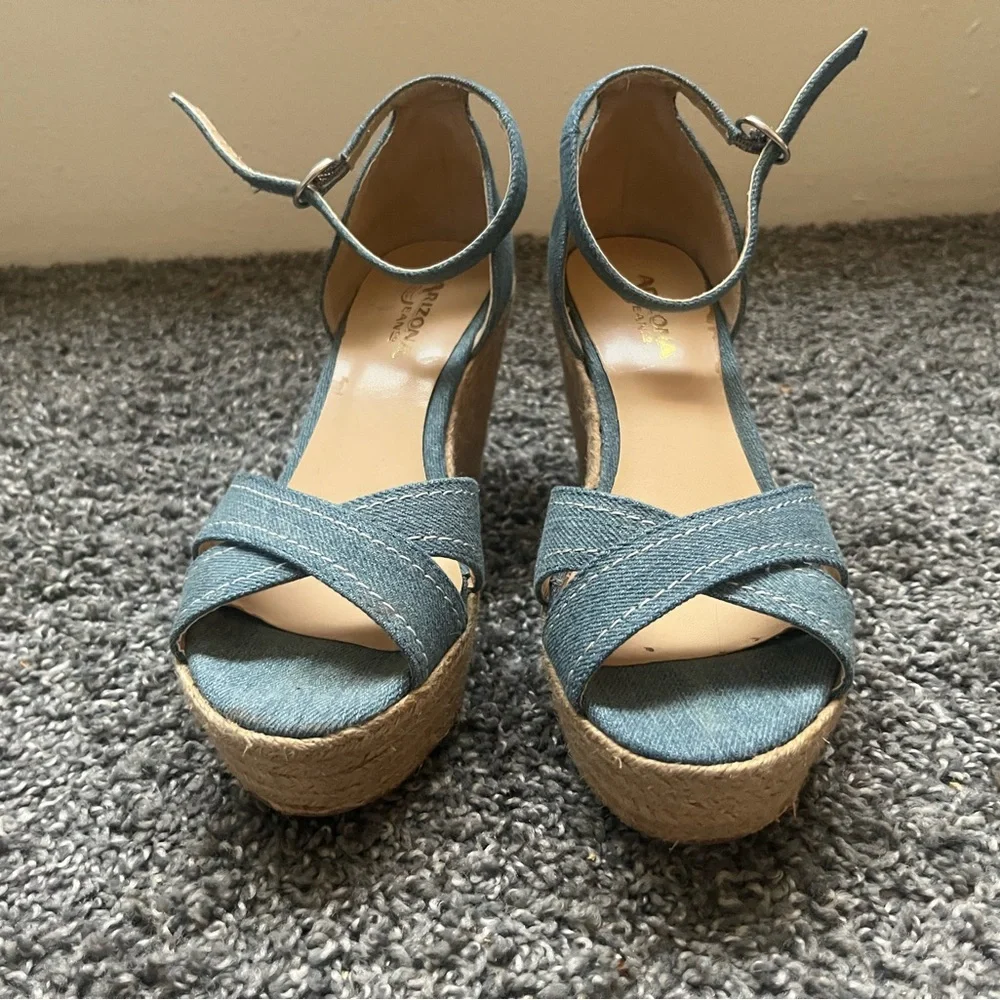 Women's Denim Wedge Sandals